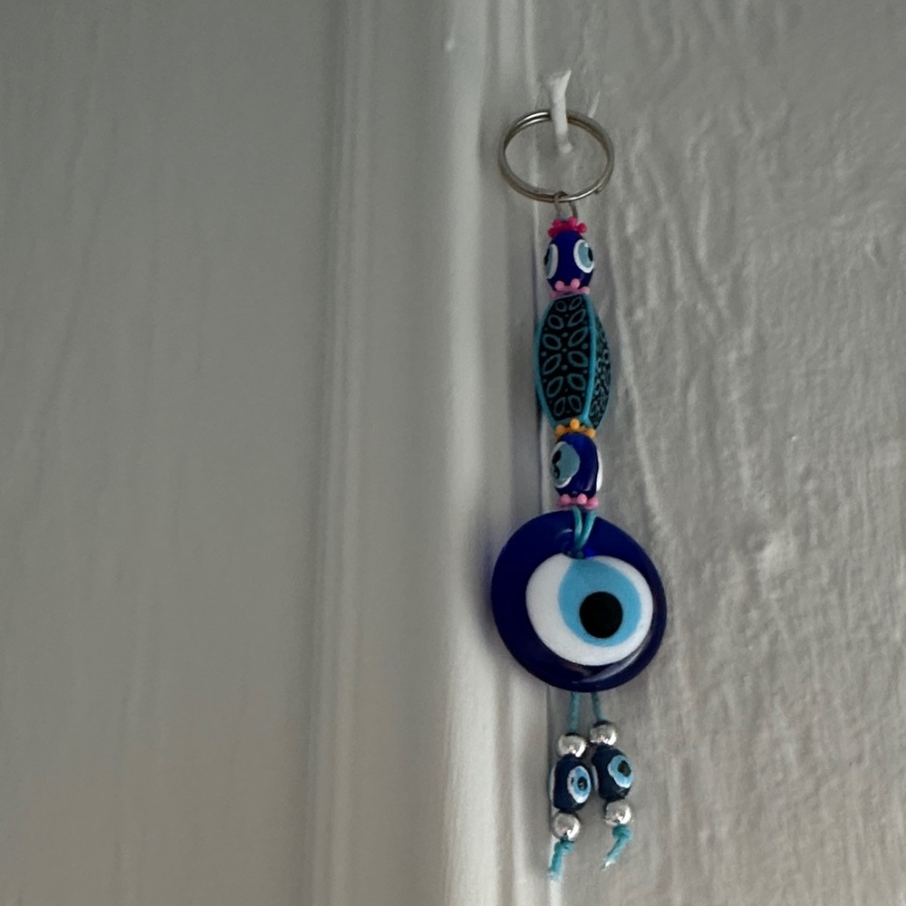 Turkish Blue Evil Eye Keychain
